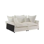 Whisen Cloud Sofa & Chaise Lounge with Multiple Pillows and Luxurious Design for Ultimate Comfort
