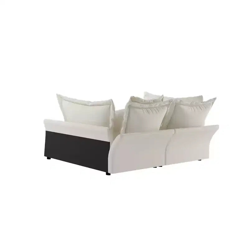 Whisen Cloud Sofa & Chaise Lounge with Multiple Pillows and Luxurious Design for Ultimate Comfort