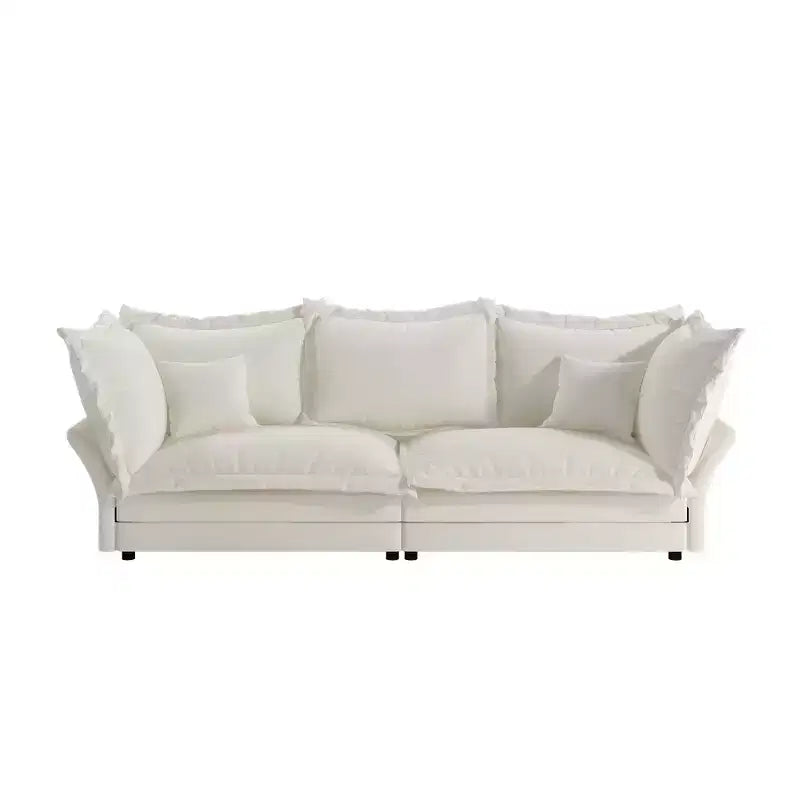 Whisen Cloud Sofa & Chaise Lounge with Multiple Pillows and Luxurious Design for Ultimate Comfort