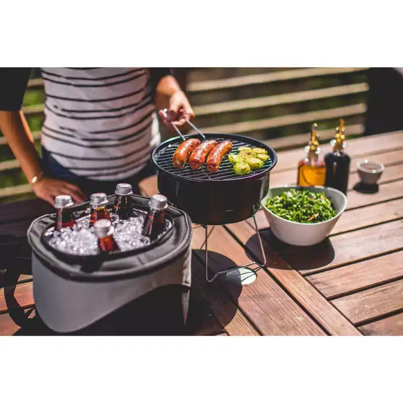 Caliente Portable Charcoal Grill and Cooler Tote