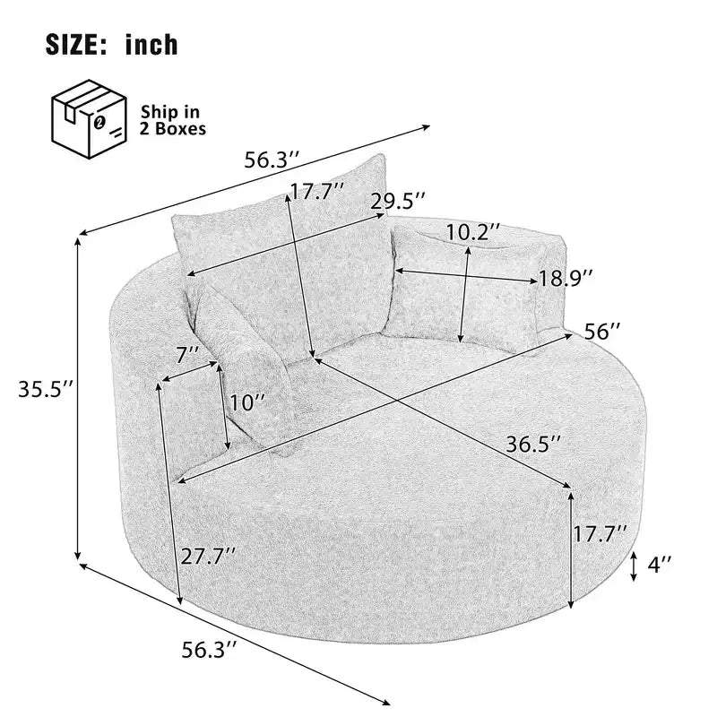 Fauteuil crapaud pivotant à 360° avec 3 coussins amovibles pour salon, chambre, bureau et hôtel, vert