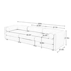 Elegant White Chenille Sofa with Storage Seat, Cylindrical Backrest and Armrests