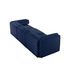Elegant White Chenille Sofa with Storage Seat, Cylindrical Backrest and Armrests