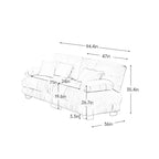Cloud Couch 2 Seater Sofa for Living Room, Chenille 2 - Seat sofa with 2 Lumbar pillows and 2 throw pillows,Chenille Light coffee