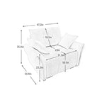 47 Single Seater Sofa with High-Resilience Support Cushions and Throw Pillows, Modern Design for Living Room White