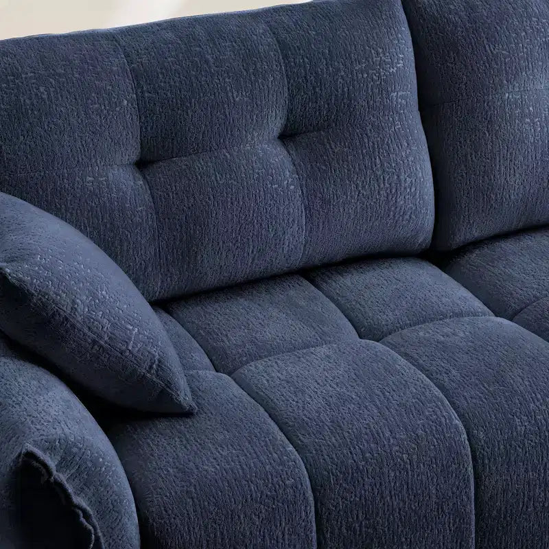 47 Single Seater Sofa with High-Resilience Support Cushions and Throw Pillows, Modern Design for Living Room White