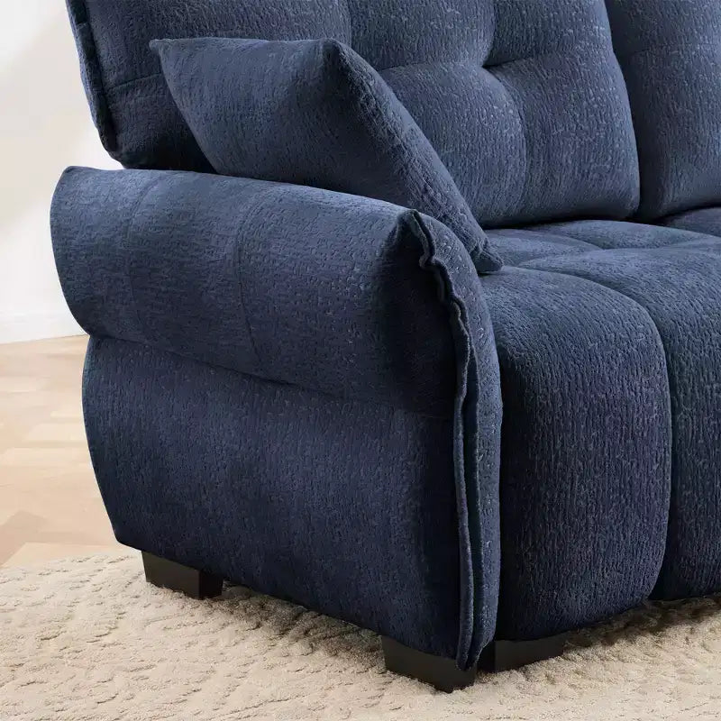 47 Single Seater Sofa with High-Resilience Support Cushions and Throw Pillows, Modern Design for Living Room White