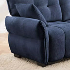 47 Single Seater Sofa with High-Resilience Support Cushions and Throw Pillows, Modern Design for Living Room White