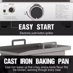 R.W. FLAME Portable Propane Griddle, 8,000 BTU Tabletop Flat Top Grill, 304 Stainless Steel Gas Grill for Camping, Outdoor BBQ, RV Cooking