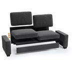 83 Comfy Corduroy Couches, Modern Upholstered Sofa with Wide Armrests, Cloud Couch with Deep Seat Sofa