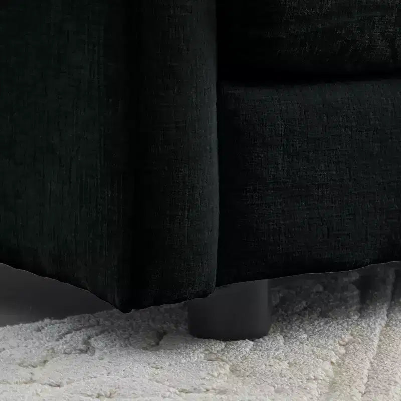 Modern Fabric Loveseat Sofa Couch for Living Room Upholstered Large Size Deep Seat 2-Seat Sofa with 4 Pillows Beige Chenille