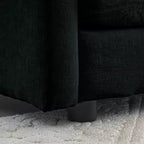 Modern Fabric Loveseat Sofa Couch for Living Room Upholstered Large Size Deep Seat 2-Seat Sofa with 4 Pillows Beige Chenille
