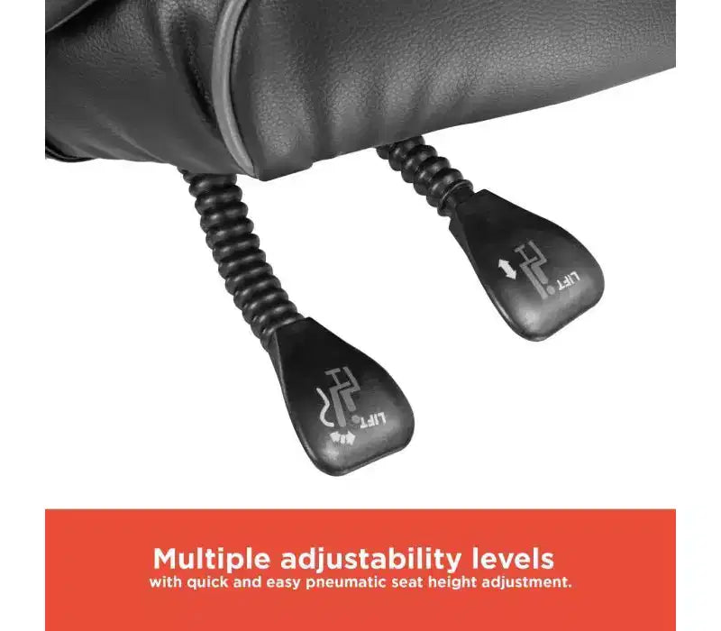RadioShack Gaming Chair Black And Gray, Ergonomic Racing-Style Chair With Adjustable Height, Footrest, Lumbar Support, And Comfortable Padding