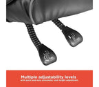 RadioShack Gaming Chair Black And Gray, Ergonomic Racing-Style Chair With Adjustable Height, Footrest, Lumbar Support, And Comfortable Padding