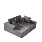 Canapé sectionnel modulaire Whisen avec méridienne, canapé en nuage en forme de L, aucun assemblage requis