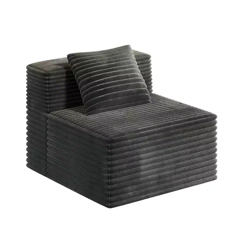 Canapé sectionnel modulaire Whisen avec méridienne, canapé en nuage en forme de L, aucun assemblage requis