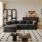 Canapé sectionnel modulaire Whisen avec méridienne, canapé en nuage en forme de L, aucun assemblage requis