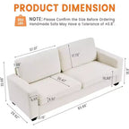 83 Comfy Corduroy Couches, Modern Upholstered Sofa, Cloud Couch, for Living Room, Apartment, Beige