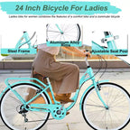 Zeus & Ruta 24-Inch Ladies' Bicycle with 7-Speed and Steel Frame