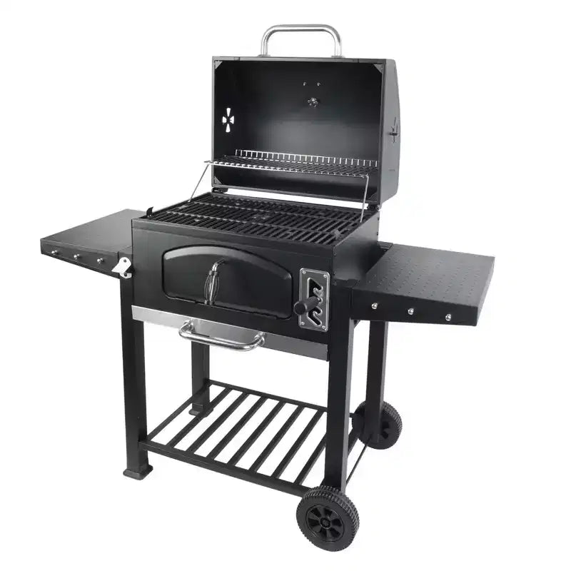 Grill Boss Kettle Charcoal Grill, Porcelain Lid, Large Cooking Area