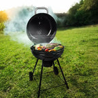Barbecue charbon de bois Kettle Grill Boss, couvercle en porcelaine, grande surface de cuisson