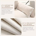 Merax Multifunctional Chenille Single Sofa with Storage Ottoman and Cushioned Armrest Pillows