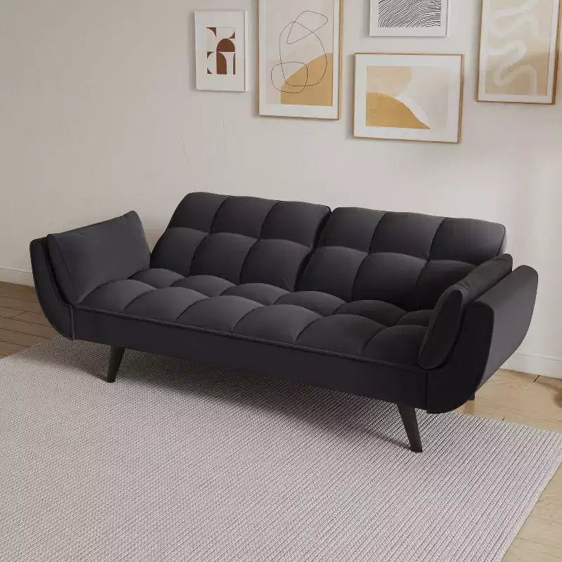 MAYEERTY Three Seat Polyeter Blend Sofa with Three Pillows for Bedroom Living Room