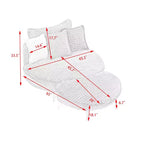 MAYEERTY Corduroy Sofa Fabric with Three Matching Pillows and Two Spacious and Comfortable Seats for Living Room