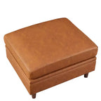 85 Canapé, Canapés Modernes du Milieu du Siècle, Petit Canapé 3 Places en Similicuir avec Assise Profonde, Coussins Confortables, pour Salon, Chambre, Bureau