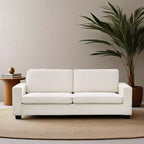 Garvee Modern Sofa, 3-Seater Corduroy Couch with Wide Armrests, Removable Washable Cushion Covers for Living Room, Bedroom