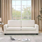 Garvee Modern Sofa, 3-Seater Corduroy Couch with Wide Armrests, Removable Washable Cushion Covers for Living Room, Bedroom