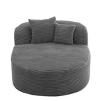 Whisen Corduroy Chaise Lounge Sofa & Sofa Bed & Compression Sofa Couch with Two Supportive Pillows