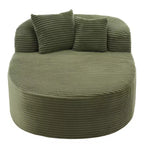 Whisen Corduroy Chaise Lounge Sofa & Sofa Bed & Compression Sofa Couch with Two Supportive Pillows