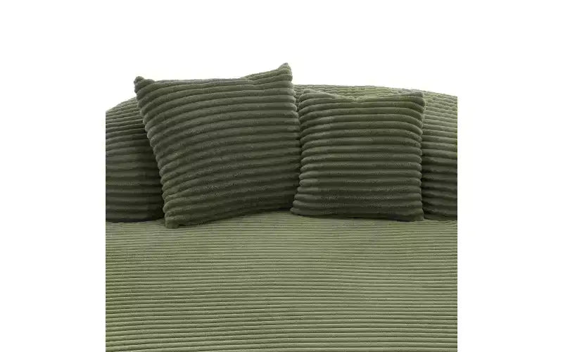 Whisen Corduroy Chaise Lounge Sofa & Sofa Bed & Compression Sofa Couch with Two Supportive Pillows