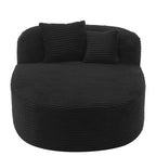 Whisen Corduroy Chaise Lounge Sofa & Sofa Bed & Compression Sofa Couch with Two Supportive Pillows