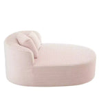 Whisen Corduroy Chaise Lounge Sofa & Sofa Bed & Compression Sofa Couch with Two Supportive Pillows