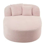 Whisen Corduroy Chaise Lounge Sofa & Sofa Bed & Compression Sofa Couch with Two Supportive Pillows