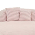 Whisen Corduroy Chaise Lounge Sofa & Sofa Bed & Compression Sofa Couch with Two Supportive Pillows