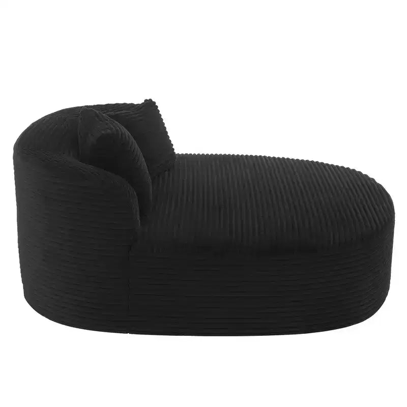 Whisen Corduroy Chaise Lounge Sofa & Sofa Bed & Compression Sofa Couch with Two Supportive Pillows