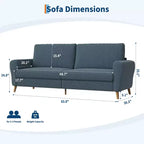 Canapé en laine d'agneau au design épuré, matériau doux en laine d'agneau, assise confortable, cadre durable, style élégant