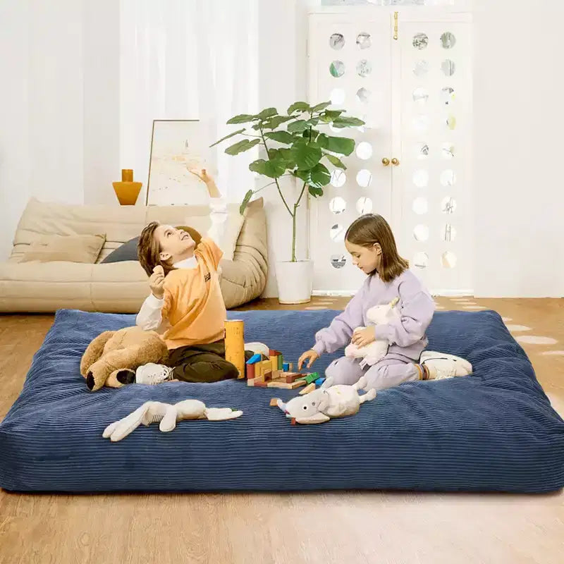 2 In 1 Bean Bag Chairs, Large Bean Bag Chairs, Convertible Floor Cushions for Adults, Giant Bean Bag Bed