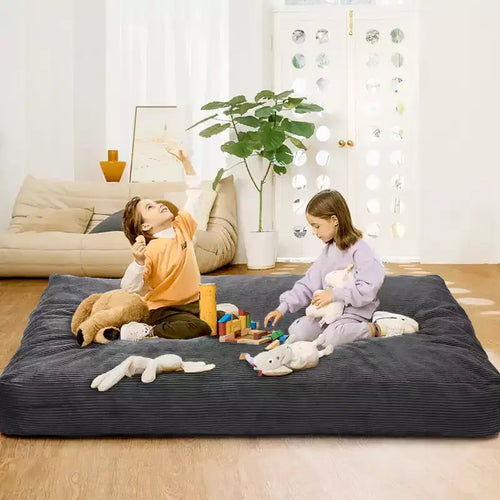 2 In 1 Bean Bag Chairs, Large Bean Bag Chairs, Convertible Floor Cushions for Adults, Giant Bean Bag Bed