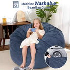 2 In 1 Bean Bag Chairs, Large Bean Bag Chairs, Convertible Floor Cushions for Adults, Giant Bean Bag Bed