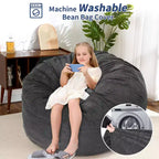 2 In 1 Bean Bag Chairs, Large Bean Bag Chairs, Convertible Floor Cushions for Adults, Giant Bean Bag Bed