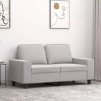 vidaXL Canapé 2 places Gris clair