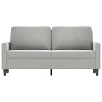 vidaXL Canapé 2 places Velours gris clair, Métal, Textilène Medium