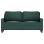 vidaXL Canapé élégant à 2 places vert foncé - Rembourrage en velours - Design moderne pour le salon, le bureau ou l'espace détente - Sièges confortables remplis de mousse