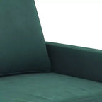 vidaXL Canapé élégant à 2 places vert foncé - Rembourrage en velours - Design moderne pour le salon, le bureau ou l'espace détente - Sièges confortables remplis de mousse