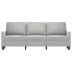 vidaXL Canapé 3 places en velours - Gris clair, moderne avec rembourrage confortable et structure en métal stable pour salon ou espace de détente