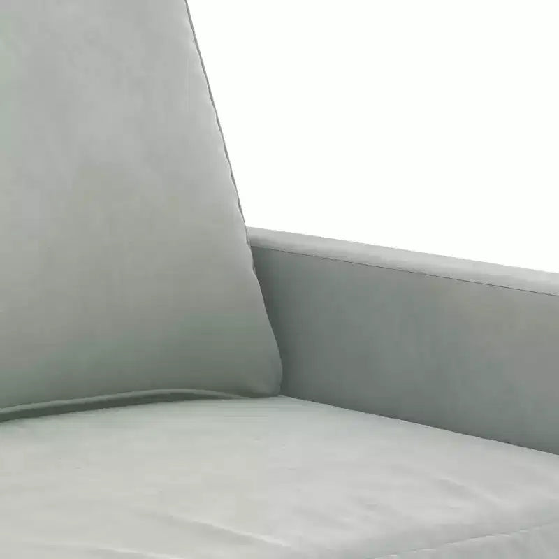 vidaXL Canapé 3 places en velours - Gris clair, moderne avec rembourrage confortable et structure en métal stable pour salon ou espace de détente